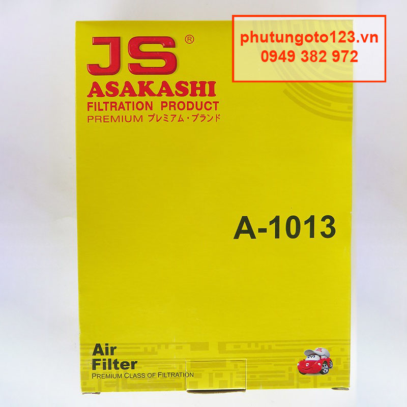 Lọc gió động cơ Toyota Yaris 2006, 2007, 2008, 2009, 2010, 2011, 2012, 2013, 2014, 2015, 2016 17801-0T020 mã A1013 JS Asakashi Nhật Bản