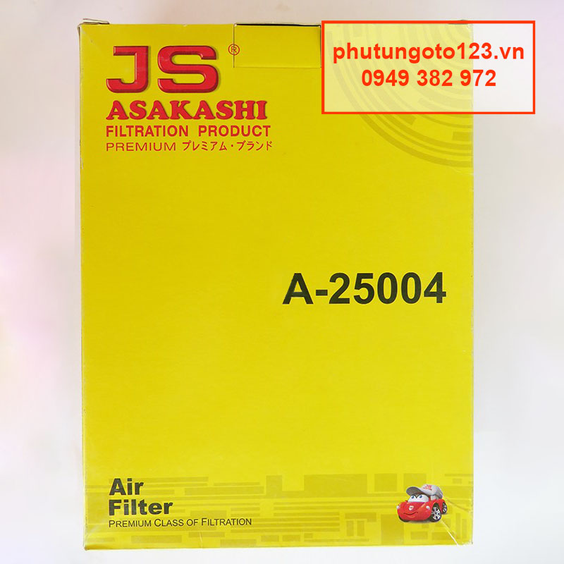 Lọc gió động cơ Mazda 2 1.5 2015, 2016, 2017, 2018, 2019, 2020, 2021 P501-13-3A0 mã A25004 JS Asakashi Nhật Bản