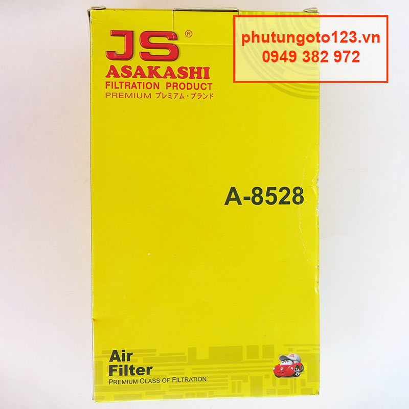 Lọc gió động cơ Honda Jazz 1.5 2014, 2015, 2016, 2017, 2018, 2019, 2020, 2021 17220-55A-Z01 mã A8528 JS Asakashi Nhật Bản