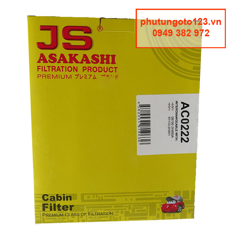 Lọc gió điều hòa AC0222 dành cho xe Hyundai Avante 1.6 2010, 2011, 2012, 2013, 2014, 2015 97133-2H001