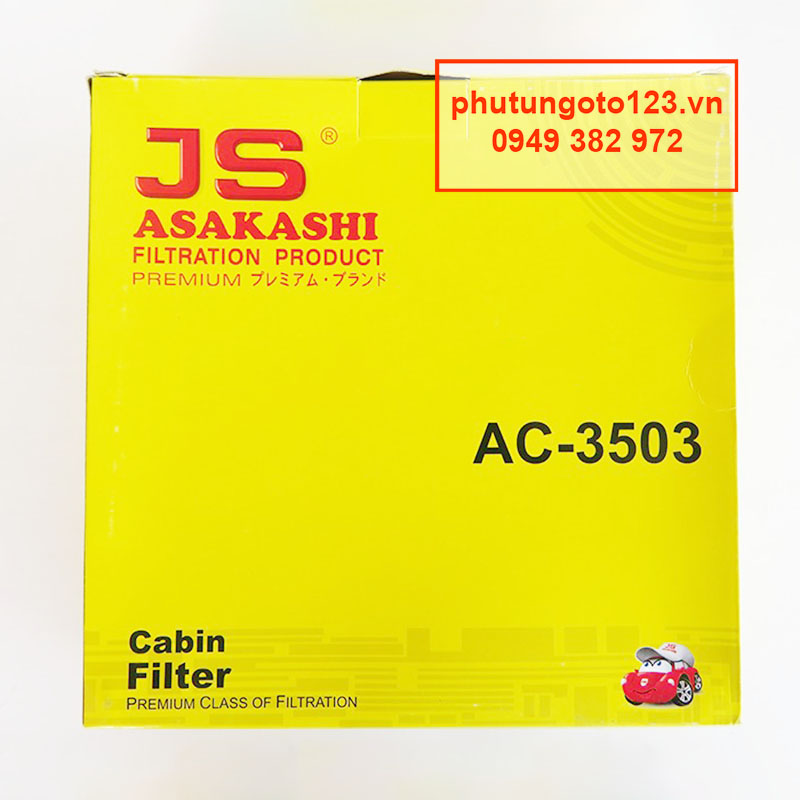 Lọc gió điều hòa AC3503 dành cho xe Mitsubishi Triton 2.5 máy dầu 2005, 2006, 2007, 2008, 2009, 2010, 2011, 2012, 2013, 2014, 2015 MZ341012EX