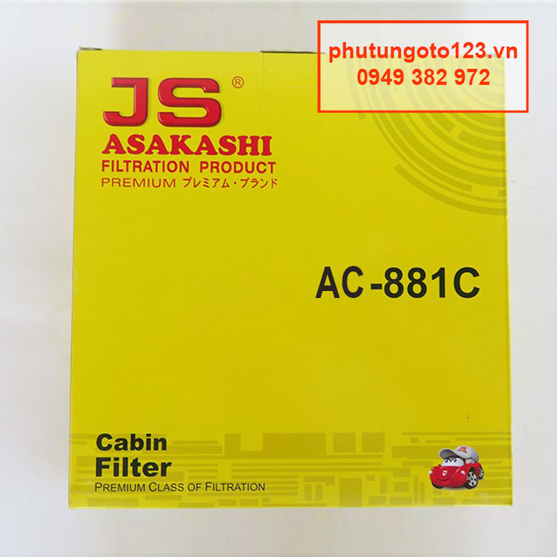 Lọc gió điều hòa Than hoạt tính AC881C dành cho xe Acura MDX 3.7 2006, 2007, 2008, 2009, 2010, 2011, 2012, 2013 80292-SHJ-A41