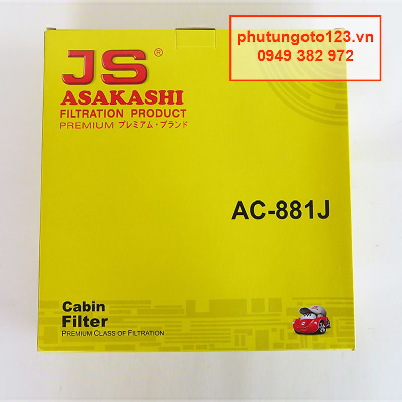 Lọc gió điều hòa AC881J dành cho xe Honda Civic Vietnam 1.8 2006, 2007, 2008, 2009, 2010, 2011, 2012, 2013, 2014, 2015, 2016 80292-SEC-A01