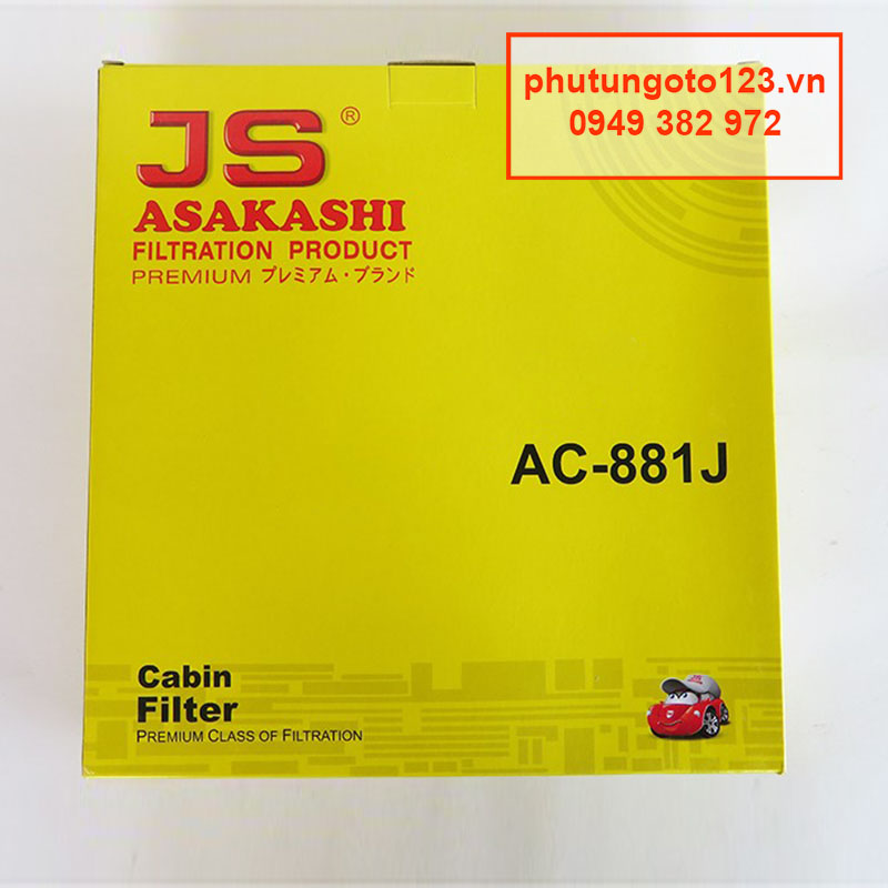 Lọc gió điều hòa AC881J dành cho xe Honda Odyssey 3.5 2005, 2006, 2007, 2008, 2009, 2010, 2011, 2012, 2013 80292-SEC-A01