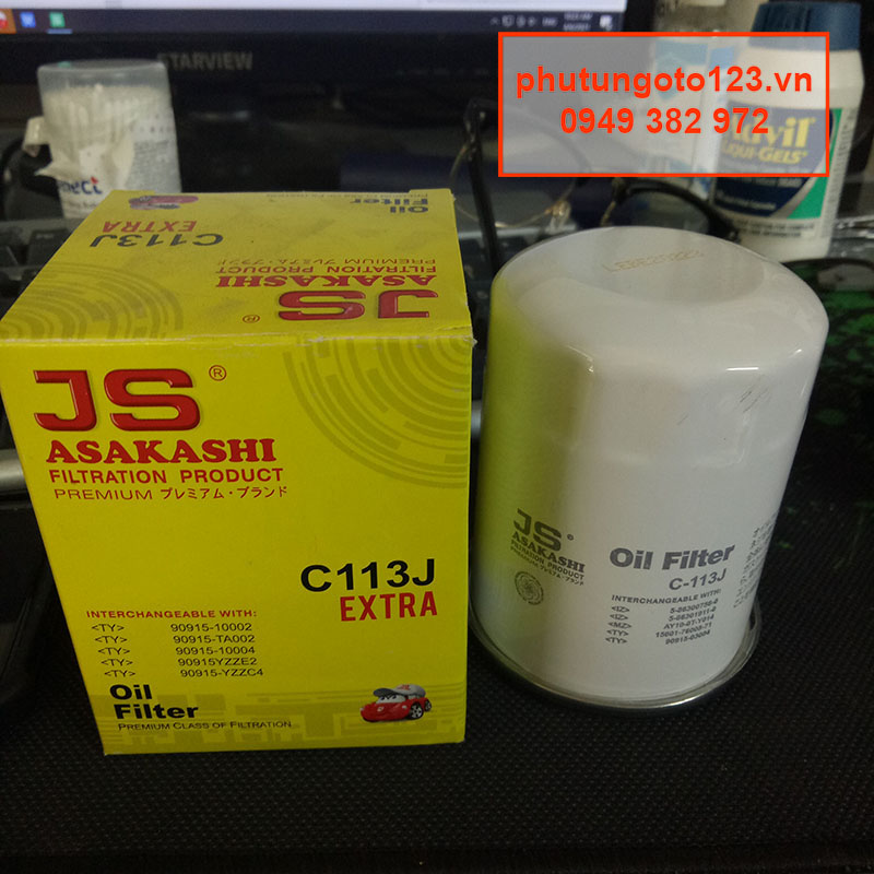 Lọc nhớt- lọc dầu Nhật C113J dành cho xe Toyota Zace 1.8 2000, 2001, 2002, 2003, 2004, 2005 90915-YZZA4