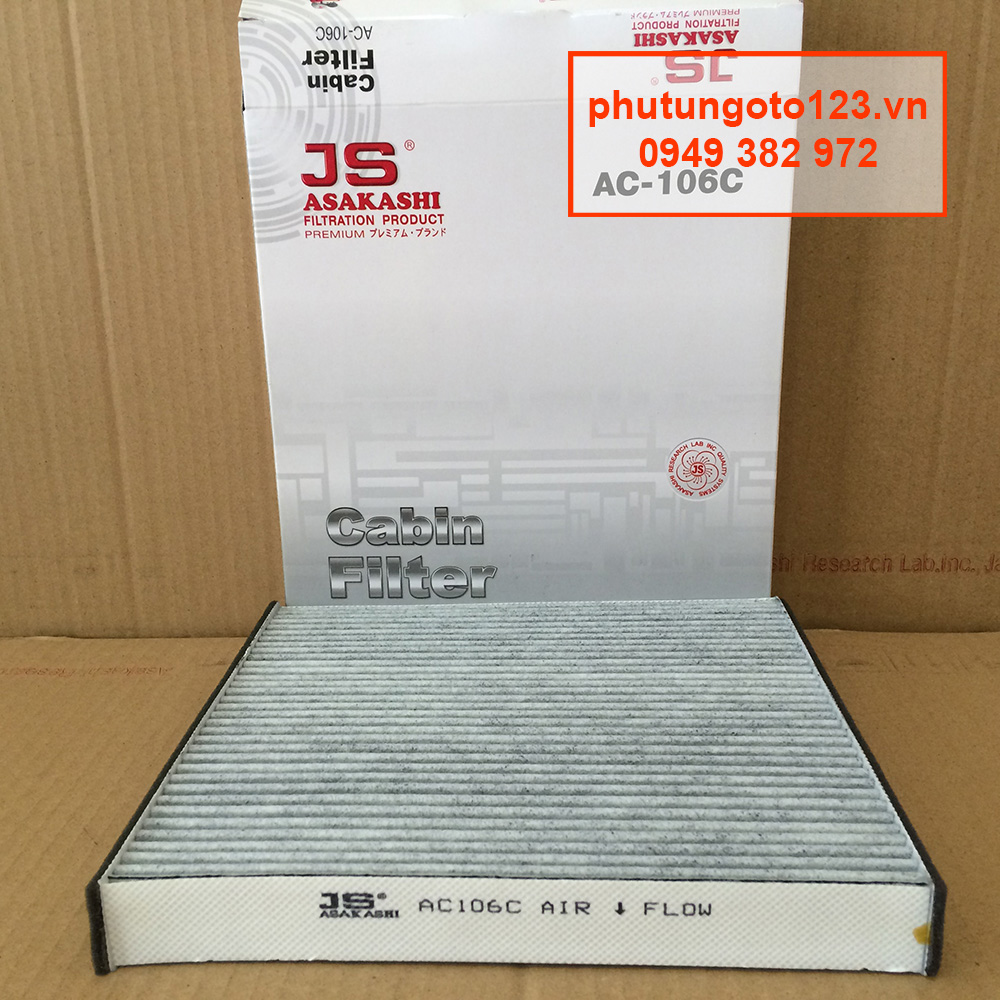 Lọc gió điều hòa Than hoạt tính AC106C dành cho xe Toyota Crown 1999, 2000, 2001, 2002, 20013, 2004, 2005, 2006, 2007 87139-YZZ01