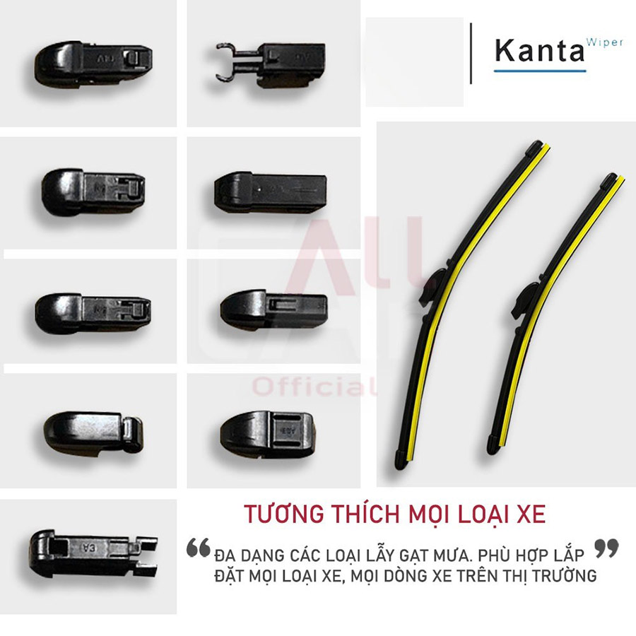 Gạt mưa trước Honda City 2008-2014 của Kanta Nhật Bản, kích thước 16 - 24 inch