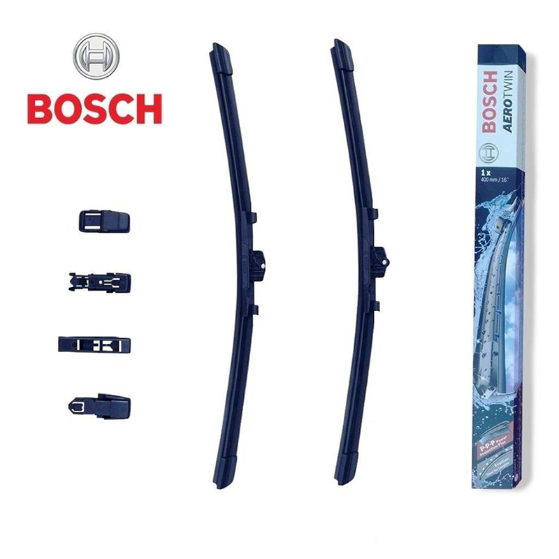 Gạt mưa thân mềm Bosch Aerotwin Plus có 4 loại lẫy dùng cho Mercedes-Benz E-Class Sedan 2003-2009 kích thước 26inch - 650mm