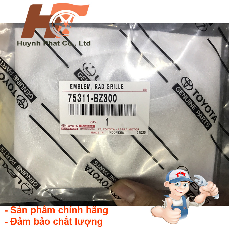 Logo mặt calang toyota Rush 75301-BZ300 chính hãng